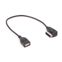 Câble adaptateur audio USB femelle AMI MMI pour interface musicale, connecteurs plaqués or, gaine en PVC, combinaison 28AWG pour voitures Audi