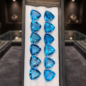 Topacio Azul Natural, Corte Triangular, Gema Suelta, Certificado IGI, Tratado con Calor, para Joyería, Ramavati, 5 Quilates, India, 27243 - Product Image 2