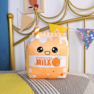 Diseño leche juguetes de peluche lindo té de la leche fresa peluche juguete cangrejo máquina <span class=keywords><strong>almeja</strong></span> muñeca suave relleno leche caja almohadas de felpa - Product Image 5