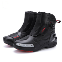 Bottes de moto mi-hautes pour motards, chaussures de moto professionnelles tout-terrain, imperméables et anti-collision pour la sécurité des pieds