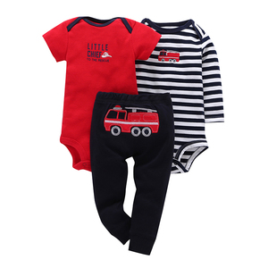 Wholesale Various Styles Unisex Organic Babi Cotton Romper Boy <b>3</b> <b>Piece</b> <b>Set</b> Knitting Girl Baby Rompers for Kids - Product Image 4