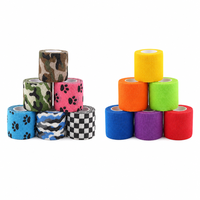 Bandage Cohésif Auto-Adhésif Personnalisé Imprimé en Gros à Motifs Mignons pour Animaux, Chevaux, Enfants et Protection Sportive – Rouleau