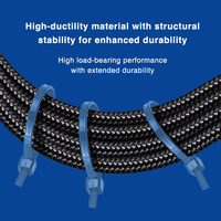 Attaches de câbles industrielles réutilisables en nylon 66 de marque KSS, vente en gros en ligne, indice d'ignifugation 94V-2, bleu, 2,5 mm x 100 mm, modèle CV-100 NBL