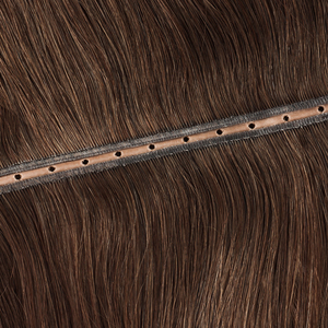 Extensioni di Capelli Russi Vergini al 100% Marrone <span class=keywords><strong>Scuro</strong></span>, Trama a Farfalla Invisibile con Foro Doppio per Genius Weft - Vendita Calda - Product Image 1