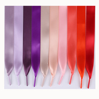 Nouvelle mode de lacets en ruban de satin plat de 2cm de large pour les filles