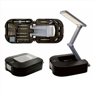 Boîte à outils avec lampe LED personnalisée : kit d'éclairage polyvalent et durable, idéal pour la maison, le bureau ou les voyages - Cadeau promotionnel parfait - Product Image 1