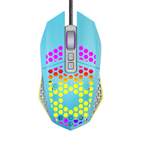 Souris de jeu filaire optique RGB Bajeal à livraison rapide, design spécial, rétroéclairage LED cellulaire, 7 boutons, ergonomique, USB 2.0, pour les deux mains