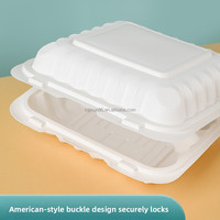 Boîte à lunch jetable en plastique de 5 pouces, récipient alimentaire à emporter, récipient jetable de qualité alimentaire pour la préparation des repas