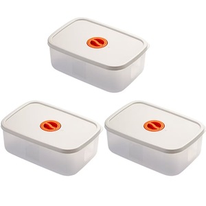 Boîte de conservation alimentaire en plastique hermétique pour pique-nique, sans BPA, micro-ondable, empilable, lot de 3 pièces, directement de l'usine - Product Image 1