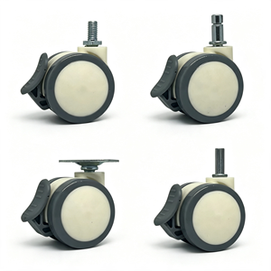 Roulettes de qualité médicale, roulettes d'hôpital silencieuses avec frein, roues pivotantes en polyuréthane pour chariot médical, lit, poteau à perfusion - Product Image 6