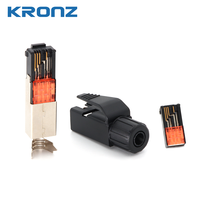 Conector RJ45 Industrial a Prueba de Agua KRONZ, Conector Circular Ethernet IP67 sin Herramientas, Cat6 Cat5e para Automatización en Exteriores, Precio de Fábrica