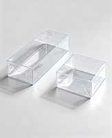 Boîtes cadeaux carrées transparentes en plastique PET recyclable 8*8*8CM 3.15 POUCES, étuis de protection en cristal pour l'emballage de cubes en vinyle