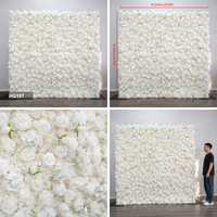Panneau mural floral en soie de haute qualité DKB, rose artificielle 5D personnalisée, décoration de mariage, fond de scène, mur de fleurs