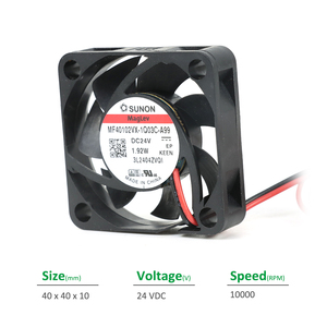 Ventilador Axial de Refrigeración SUNON MF40102VX-1Q03C-A99 Eléctrico 40x40x10mm 24VDC 80mA 1.92W 10000RPM 11.0CFM con Rodamiento de Vapor para Gabinetes e Inversores - Product Image 2