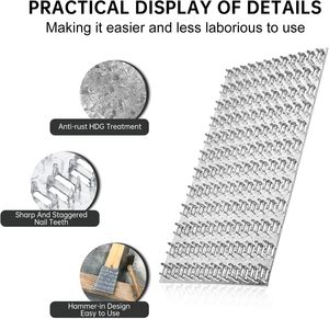 Thép mạ kẽm pronged giàn tấm phẳng vá tấm sửa chữa Tie Bracket cho lợp trusses Gỗ gỗ kết nối - Product Image 2