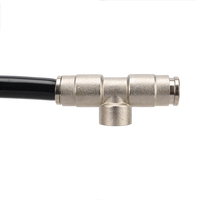 Raccords en laiton 1/8 " femelle vers 3/8 " pour tuyau, connecteurs d'interface, adaptateurs en T pour buses de brumisation, raccords de tuyau de 9,52 mm