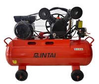 2HP 1.5kw compresseur d'air à piston 70L réservoir entraînement par courroie moteur en cuivre prix usine Offre Spéciale forte qualité OEM ODM 0.17m ³/min
