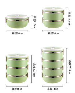 Contenitore Termico per Alimenti LingHui a 3 Livelli, Impilabile, Senza BPA, Adatto al <span class=keywords><strong>Microonde</strong></span>, Riscaldabile, per Preparazione Pasti - Product Image 2