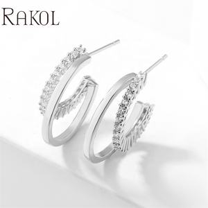 Lacole EP5606 joyería de moda pendientes de circonita cúbica para mujer - Product Image 2