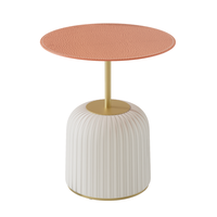 Table d'appoint en verre orange moderne et simple, étagère d'angle de luxe légère en verre trempé, table d'appoint en fer pour salon
