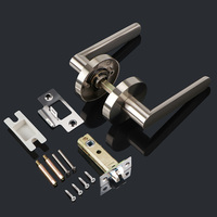 Poignées de serrure de porte intérieure de luxe modernes Système de sécurité en alliage de zinc pour chambres et maison pour une entrée sécurisée