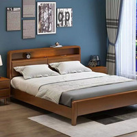 Neues Heim Möbel Bett amerikanischer Stil Massivholzbett Schlafzimmer Möbel Paneel Plattform Holzbett
