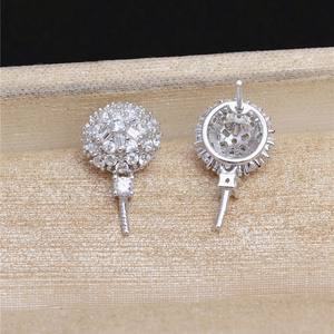 Ensemble de pendentifs en argent S925 à angle droit avec anneau d'oreille en argent en forme de V, collier, perle vide pour femme, accessoires de bijoux DIY - Product Image 2