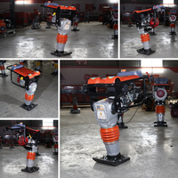 Compacteur à piston ZUJI HCD125, moteur essence/diesel/électrique 5,5 CV, 95 kg, 220 V/380 V, force d'impact 13 KN, profondeur de compactage 35 cm.