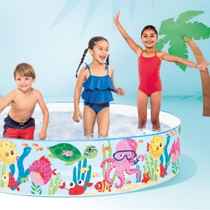 <span class=keywords><strong>Piscine</strong></span> gonflable <span class=keywords><strong>INTEX</strong></span> 58477 pour enfants en PVC rigide non pliable 122cmX25cm pour les activités de natation et de baignade - Product Image 4