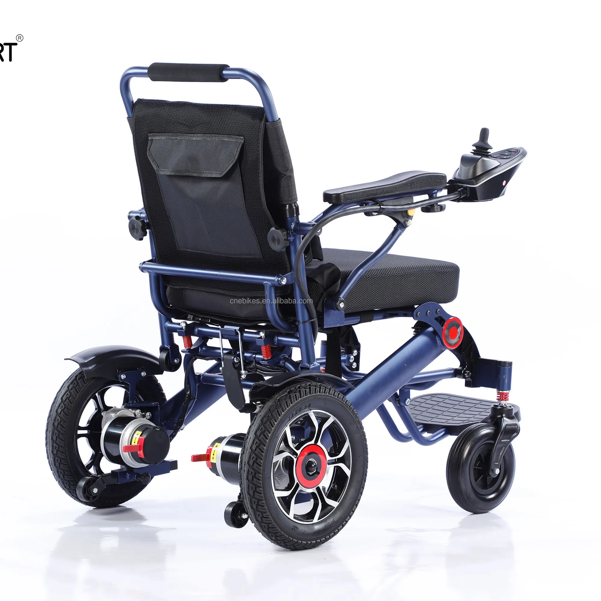 ELESMART fabrique une batterie de 12ah, un moteur de 250w, un fauteuil roulant électrique pliable et léger EW-20-D
