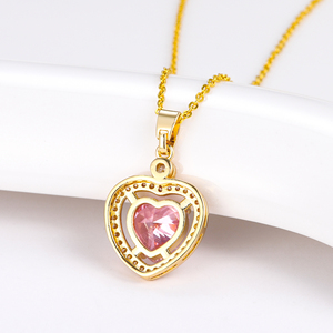 Collar <span class=keywords><strong>de</strong></span> Cristal Rosa con Corazón <span class=keywords><strong>de</strong></span> Diseño Inspirado en una Marca Famosa <span class=keywords><strong>de</strong></span> Lujo y Alta Calidad para Mujer - Product Image 6