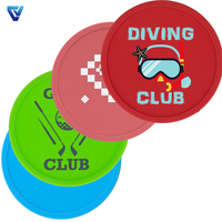 Dessous de verre en caoutchouc Pvc souple au design personnalisé Tapis antidérapant pour tasses à thé Cadeaux pour membres de clubs de football Sous-verres promotionnels en silicone bon marché