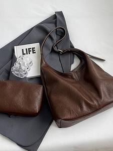 Sac fourre-tout messager pour femme Tide Vant CHOVANT, style rétro vintage, grande capacité, toutes saisons, fermeture éclair portable, PU - Product Image 4