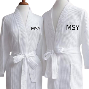 <span class=keywords><strong>Accappatoio</strong></span> per Salone di Bellezza Taglia Unica, Personalizzabile, Leggero in Cotone, <span class=keywords><strong>Accappatoio</strong></span> Waffle per Spa e Hotel, per Uomo e Donna - Product Image 1