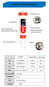 4 में 1 डिजिटल चालकता ph/tdd/c/temp परीक्षक के साथ एक डिजिटल चालकता ph - Product Image 5