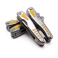 Couteau pliant multifonction en acier inoxydable et aluminium avec tournevis, règle, lime d'urgence, lame de scie, pinces OEM