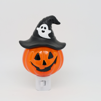 Lampe de nuit LED en forme de chapeau de sorcière citrouille d'Halloween, rotative à 360°, lumière douce et chaude, décoration de festival, cadeau, OEM d'usine