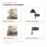 Lit pour chat en peluche à fixer sur le bureau, gain de place, avec nid supérieur à capot rotatif à 360° pour appartements et petites pièces OEM ODM