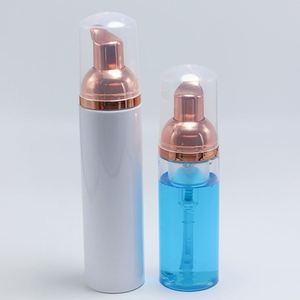 Flacon pompe moussant 30ml 50ml 2oz 80ml 100ml en PET pour cosmétiques et savons – Or rose, blanc, argent - Product Image 2