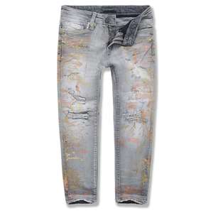 Children 2021 New Styles Distressed Bootcut <b>Boys</b> Clothing Dye Washing Stone Color <b>Boys</b> <b>Jeans</b> Pants - Product Image 5