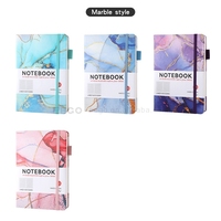 Carnets personnalisés en cuir PU rigide à pois marbrés, avec impression de logo sur mesure, pour agenda et journal