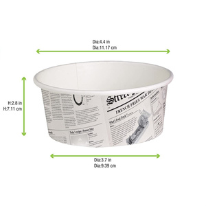 Contenitore <span class=keywords><strong>di</strong></span> carta per alimenti con stampa <span class=keywords><strong>di</strong></span> giornali riciclabile, carta tonda, carta stampata, contenitori da asporto per microonde - Product Image 4