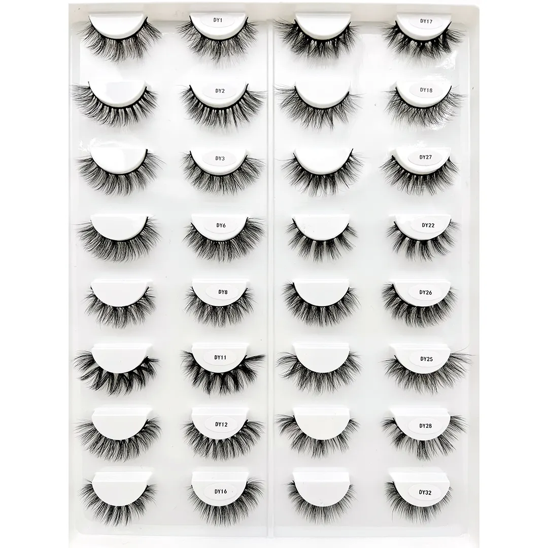 DY-Fake Wimpern Natural Look Falsche Wimpern 12MM Fluffy Natural Lashes