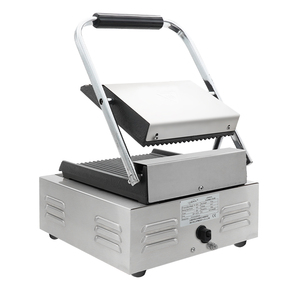 Linkrich Commercial Single Electric Contact Sandwich Panini BBQ <span class=keywords><strong>Maker</strong></span> 220V para uso en interiores y exteriores para hoteles y automóviles - Product Image 3