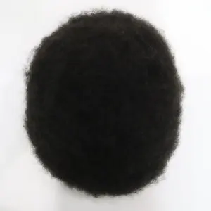 Tóc Giả Afro Toupee Tóc Xoăn Ấn Độ Bán Chạy Bộ Tóc Thật 100% Nút Thắt Vô Hình Cho Nam