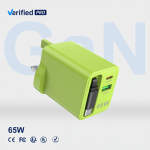 Chargeur mural TKT 65W GaN PD3.1 USB C à charge rapide pour ordinateur portable avec câble rétractable - Product Image 1