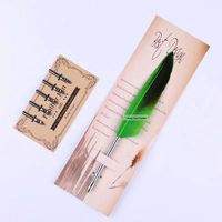 Vente en gros de plume de calligraphie artisanale Stylo plume pour écrire Signature Cadeau Mariage Douche nuptiale Fourniture de fête