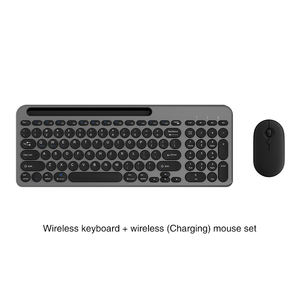 Combo de Teclado y Ratón Inalámbrico Silencioso con <span class=keywords><strong>Bluetooth</strong></span>, Recargable, Ultra Delgado, Tamaño Completo, 99 Teclas, con Teclado Numérico - Product Image 1