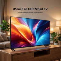 Téléviseur intelligent LED sans cadre 85 pouces 4K UHD Android 15 WiFi BT, accepte les configurations personnalisables, écran d'affichage original