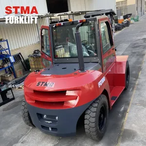 STMA 10 tn 10 톤 10ton 1970mm 포크 길이를 가진 디젤 엔진 포크리프트 fd100 카타르